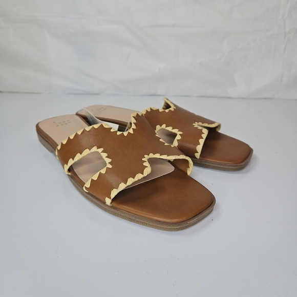 Helena Whipstitch Slide Sandals Elegant Sandals Coquette - A New Day Size Vary - Picture 5 of 16
